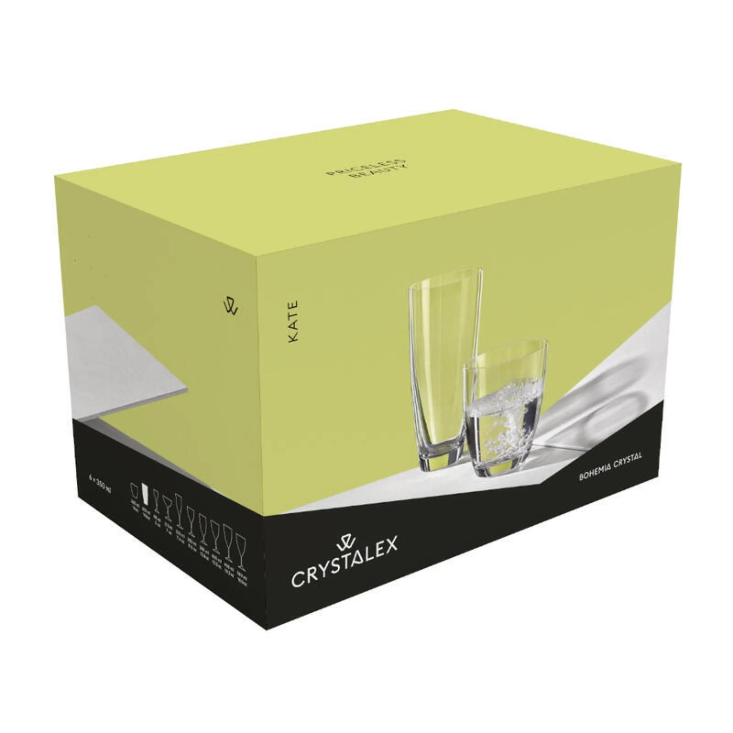 Kate soft Set of 6 drink glasses 350 m