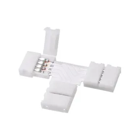 LED Strip Accessories 5pcs T-Shape PCB RGB Connectors 4 pin 10mm