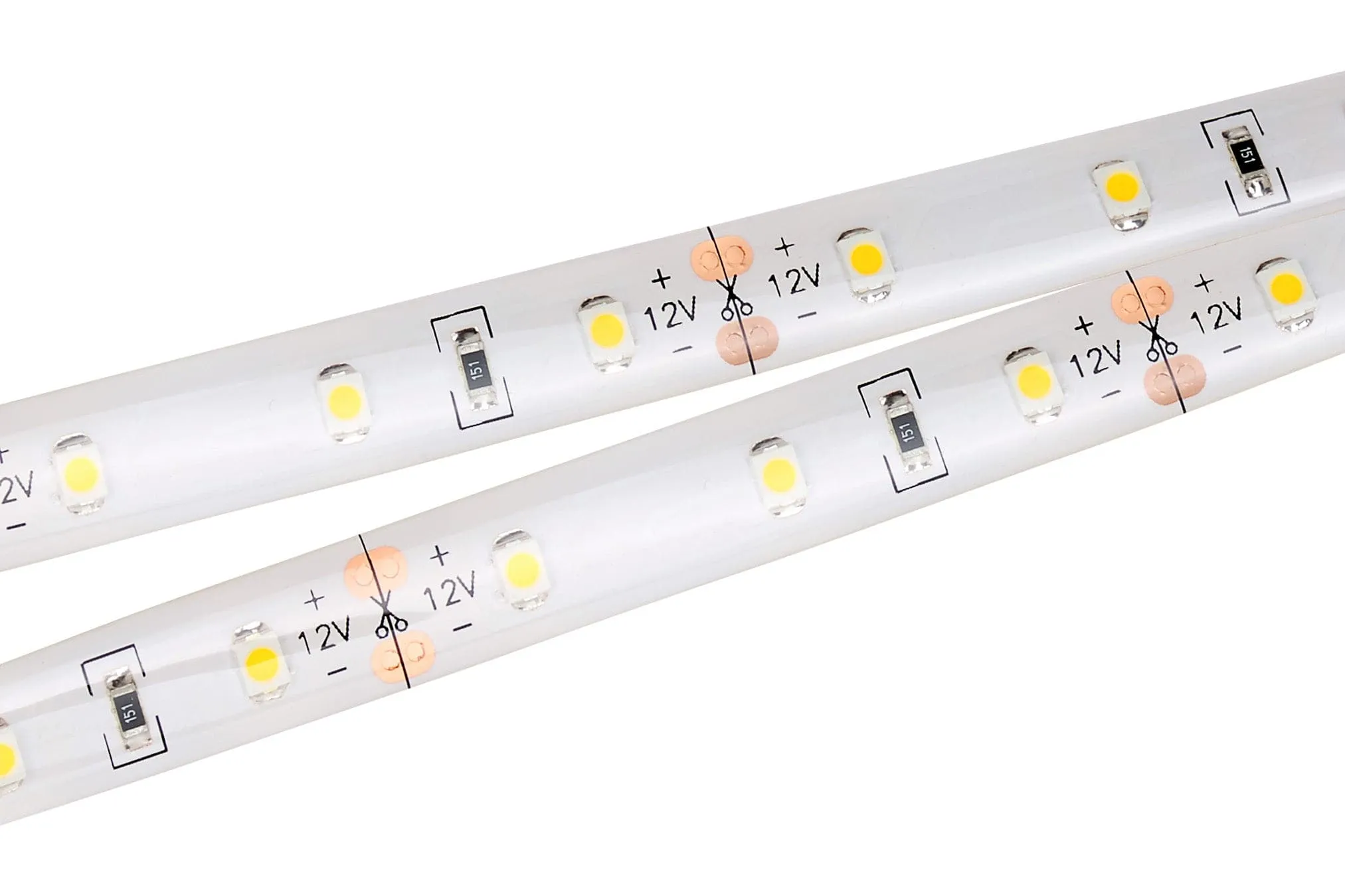 LR Technology Splash-Proof LED Tape Strip Light Kit - Warm White, 5m
