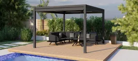 Maze Como 4m x 4m Pergola With 4 Drop Sides And LED Lighting