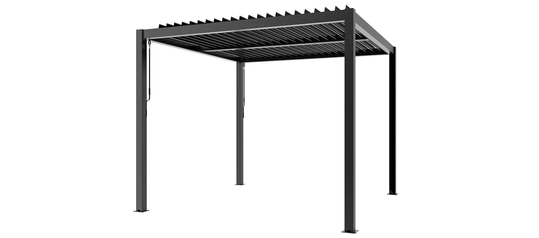 Maze Como 4m x 4m Pergola With 4 Drop Sides And LED Lighting