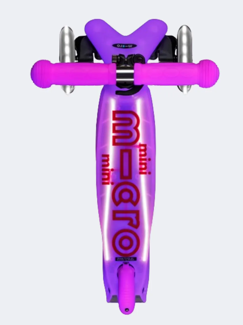 Micro Mini Deluxe Glow Led Plus Kids Skating Scooter Frosty Pink