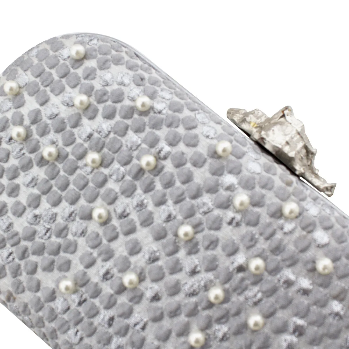 MUREX BUBBLES SILVER BOX CLUTCH