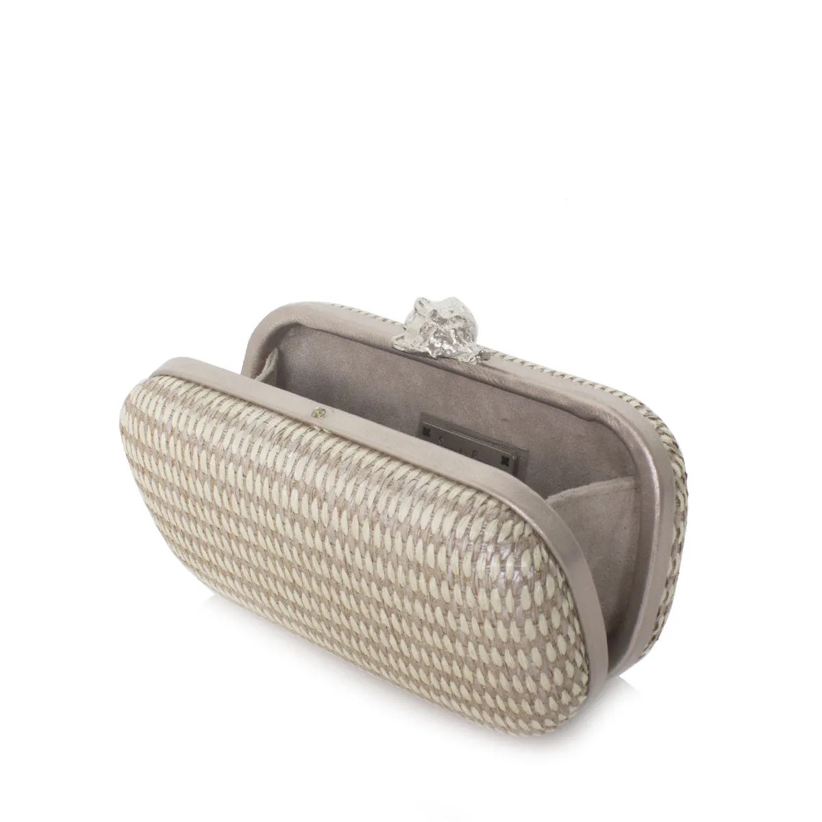 MUREX SILVER STRAW BOX CLUTCH