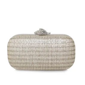 MUREX SILVER STRAW BOX CLUTCH