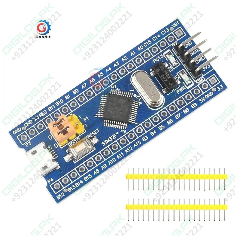 Original Blue Pill STM32f103C8T6 STM32F103 ARM Cortex-M3 Minimum System Development Board In Pakistan
