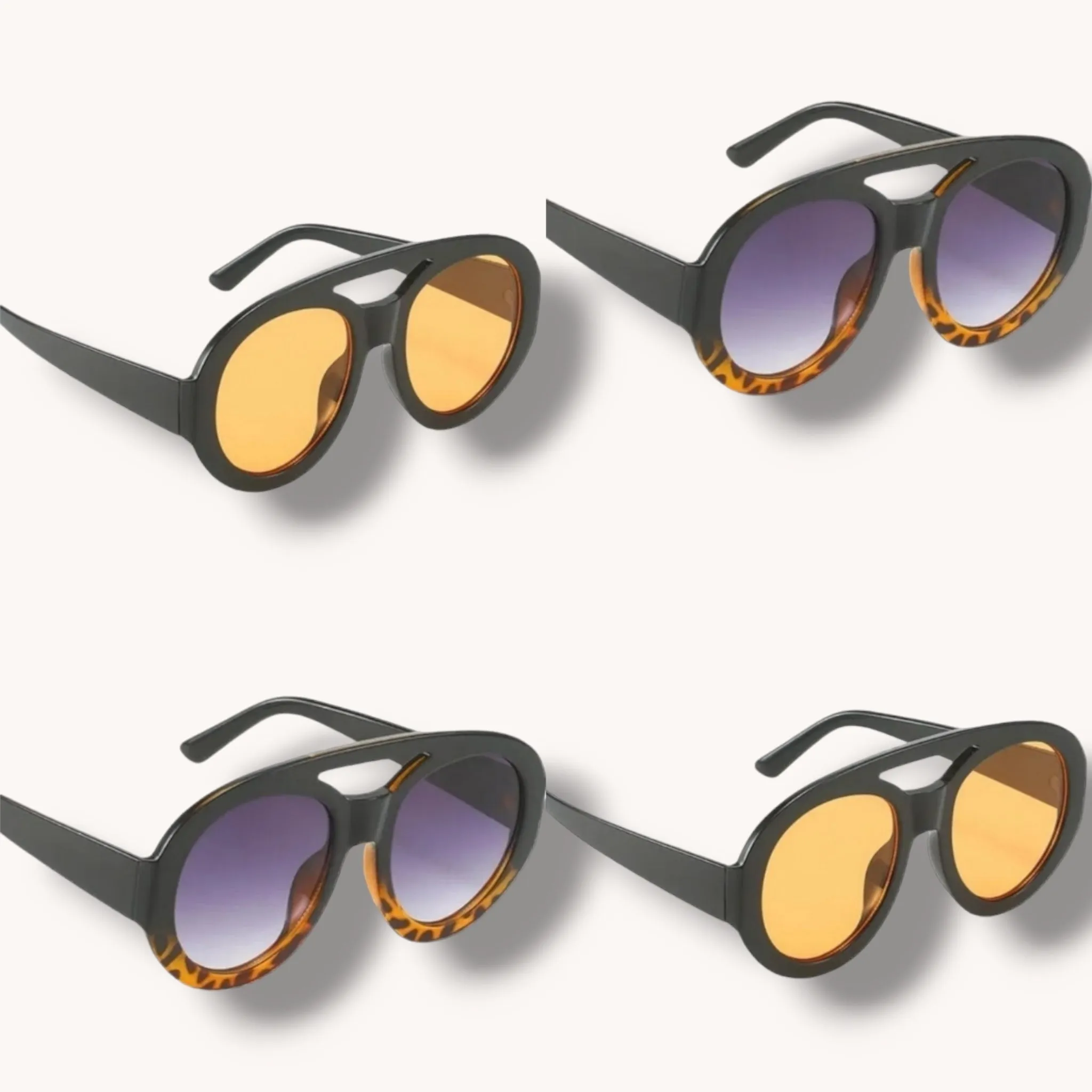 Oversized Aviators  in Tortoiseshell