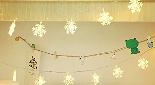 PESCA Snowflakes Light 40 LED with 6 m Length (Warm White)