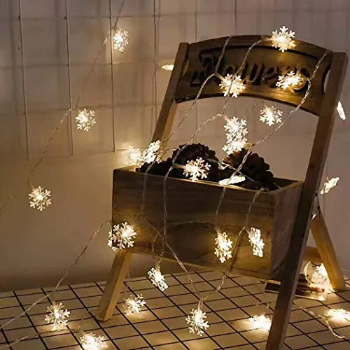 PESCA Snowflakes Light 40 LED with 6 m Length (Warm White)