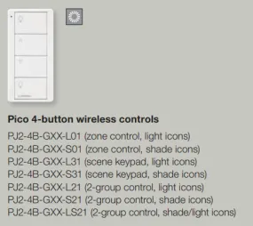 Pico 4 Button (2 Group Control, Light Icon)