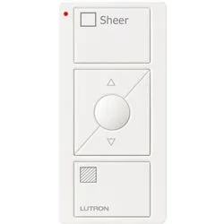 Pico Wireless Control 3-button with Raise/Lower, for Shades (Icon   Sheer Text)