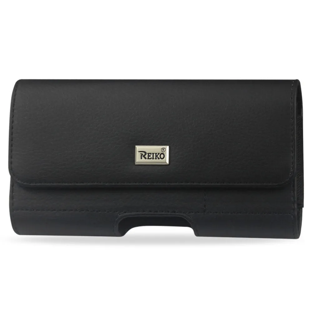Reiko HORIZONTAL LEATHER POUCH SAMSUNG NOTE3/ N7100 SLIM-BLACK WITH CARD HOLDER INNER SIZE: 6.1X3.27X0.48INCH