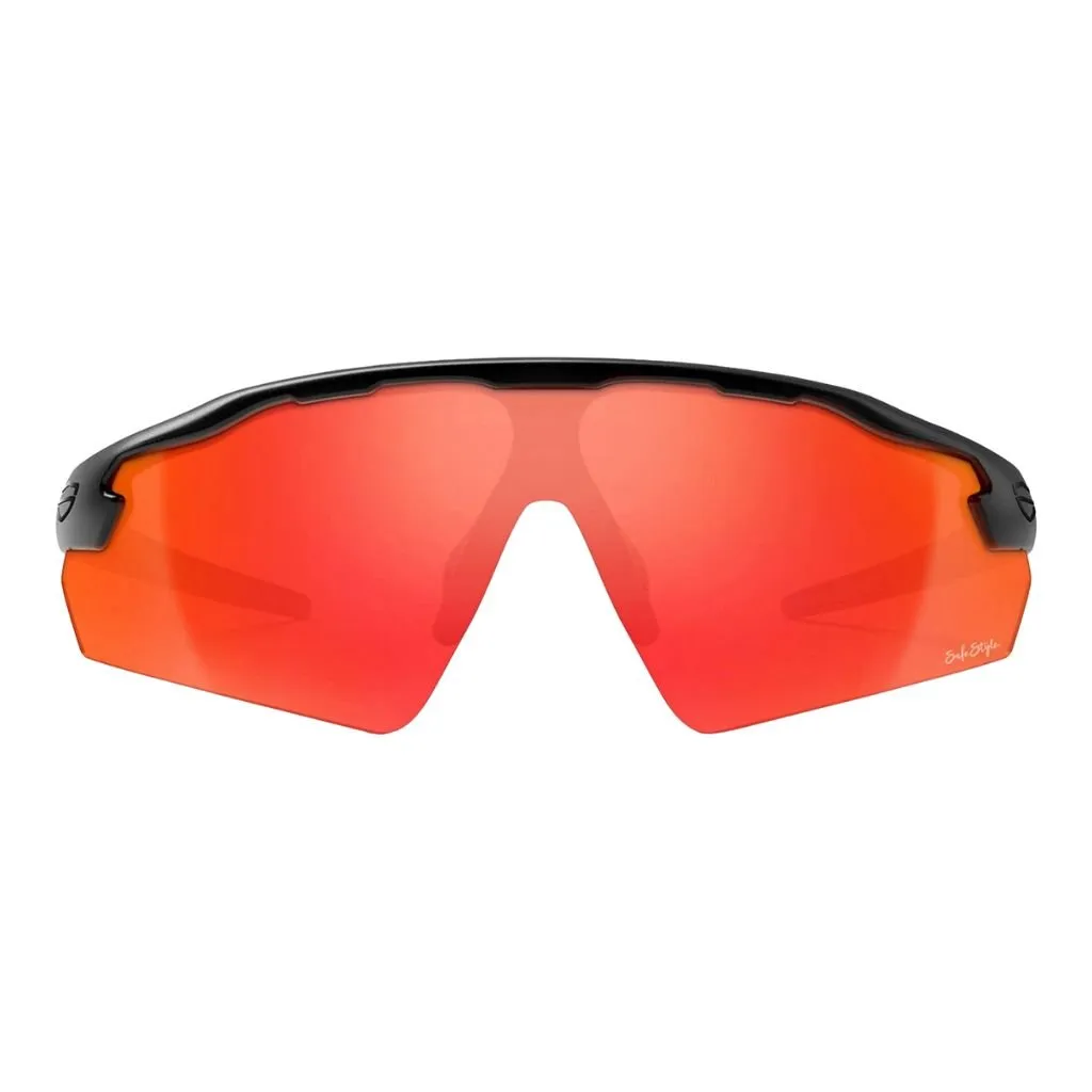 SAFESTYLE PHANTOMS MATTE BLACK FRAME REFLECTORS RED LENS