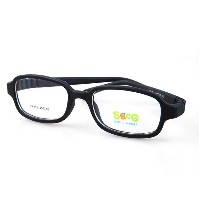 Secg's Unisex Children's Full Rim Rectangle Tr 90 Titanium Eyeglasses Tr819