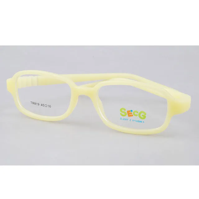 Secg's Unisex Children's Full Rim Rectangle Tr 90 Titanium Eyeglasses Tr819