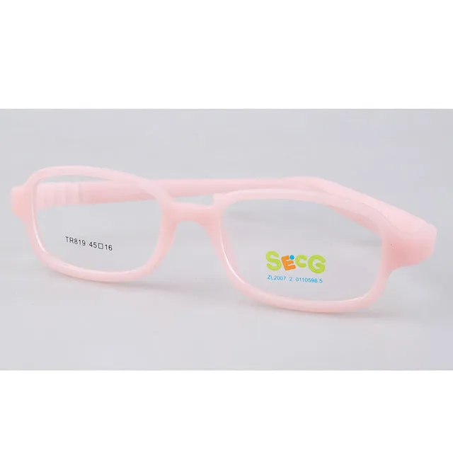 Secg's Unisex Children's Full Rim Rectangle Tr 90 Titanium Eyeglasses Tr819