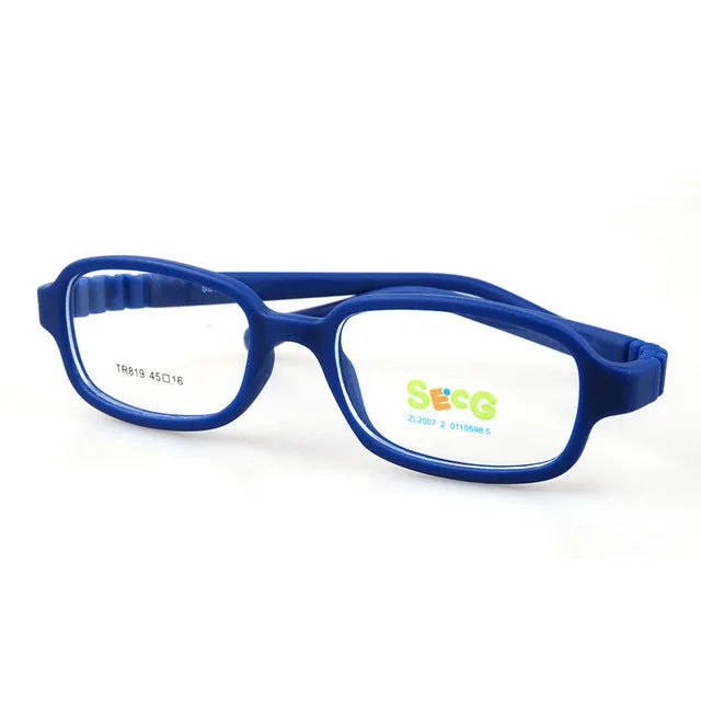 Secg's Unisex Children's Full Rim Rectangle Tr 90 Titanium Eyeglasses Tr819