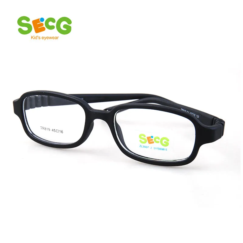 Secg's Unisex Children's Full Rim Rectangle Tr 90 Titanium Eyeglasses Tr819