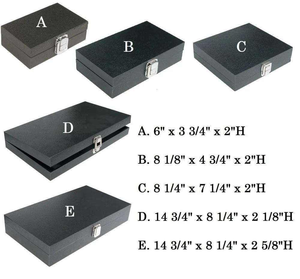 Small Clear Glass Top Lid with Metal Claps Display Tray - 8 1/8" x 4 3/4" x 2"H