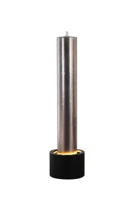 Stainless Steel Pillar Fountain W/led Strips