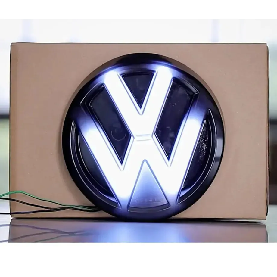 Suitable To Fit VW - Universal Golf 8 Style Dynamic LED Emblem Badge With DRL Grille Strip
