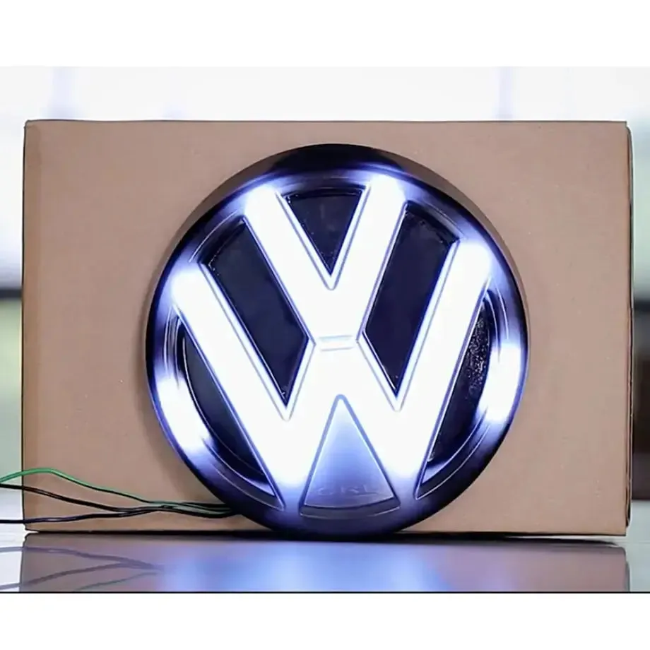 Suitable To Fit VW - Universal Golf 8 Style Dynamic LED Emblem Badge With DRL Grille Strip