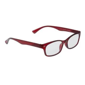 Thin Rectangle Red Tint Reading Glasses