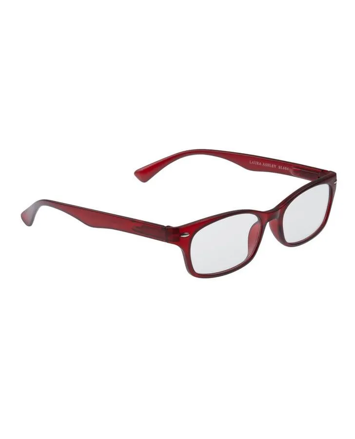 Thin Rectangle Red Tint Reading Glasses