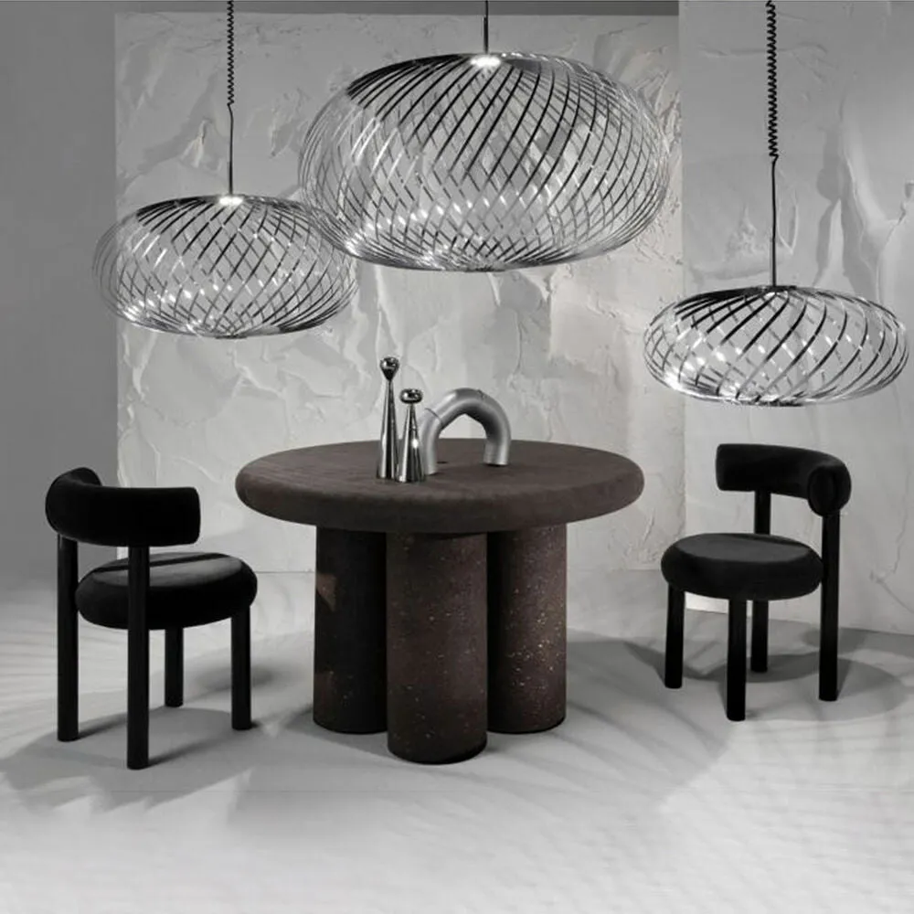 tom dixon | spring pendant light | silver medium - DC