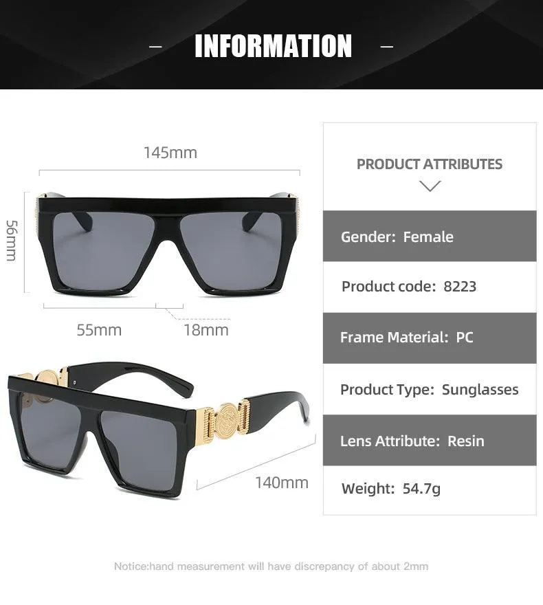 Vegas Vibes Square Plastic Frame Sunglasses