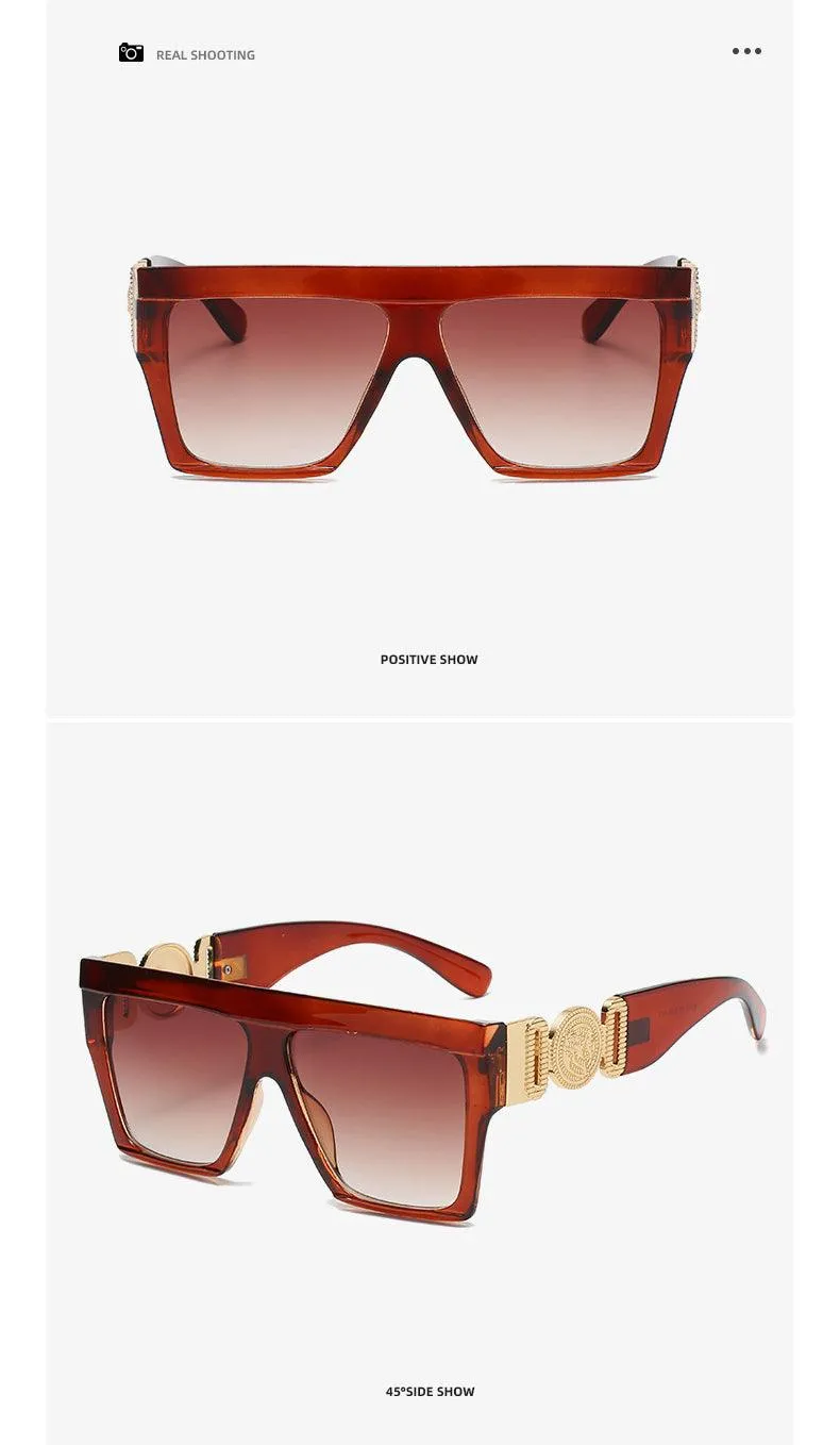 Vegas Vibes Square Plastic Frame Sunglasses