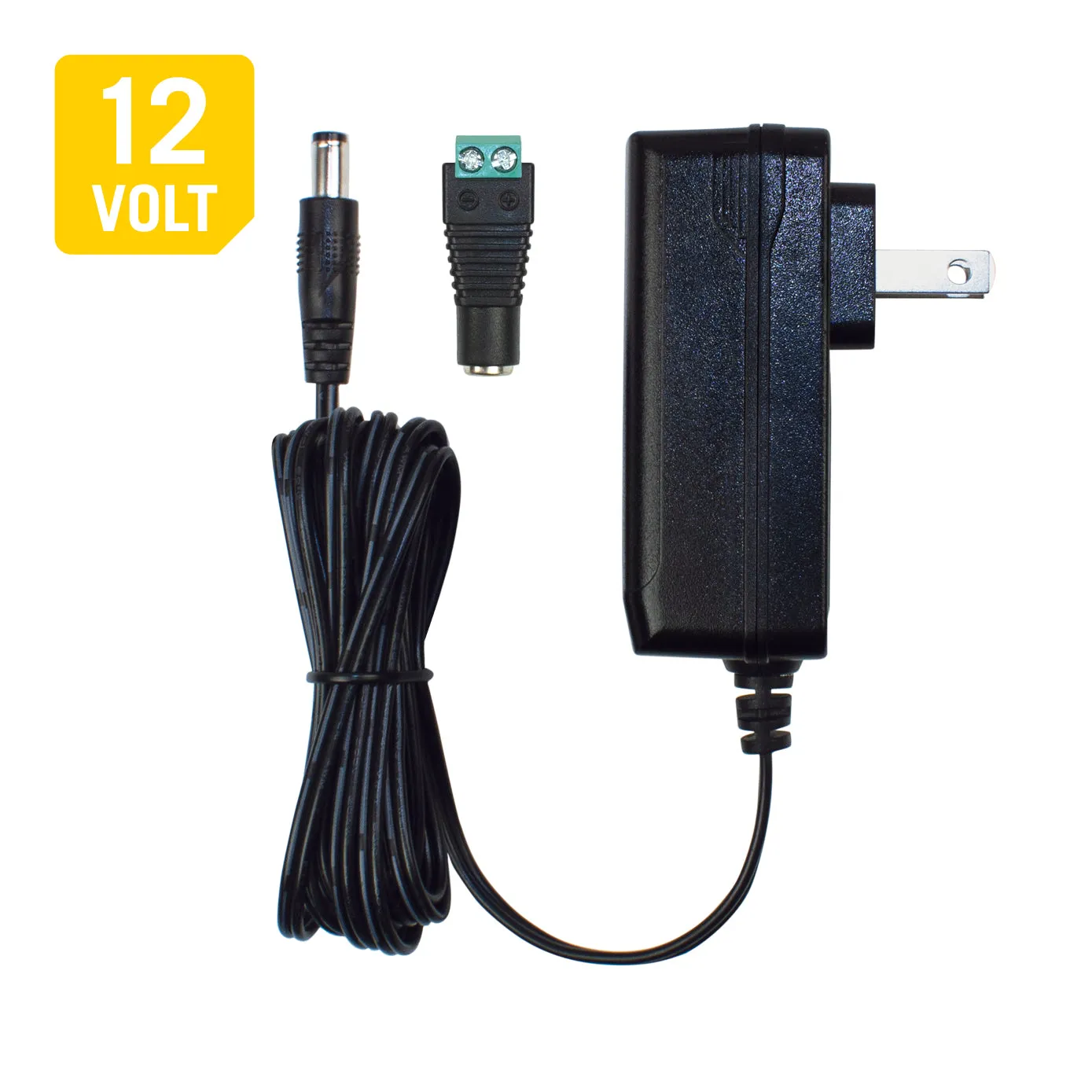 Wall Mount Power Supply Plug with Barrel & Terminal Connector 12V DC