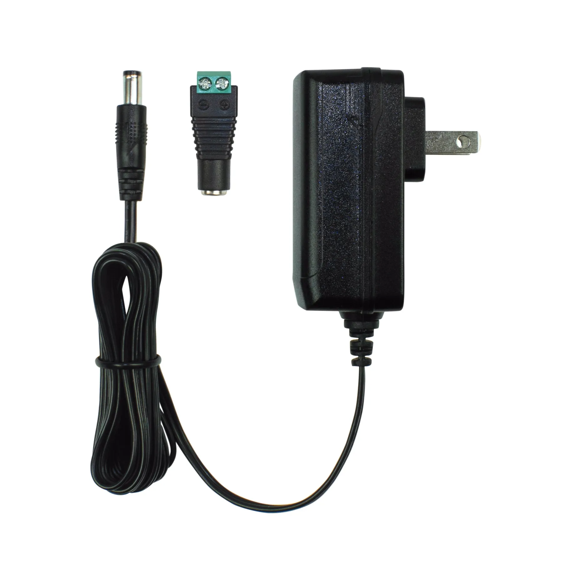 Wall Mount Power Supply Plug with Barrel & Terminal Connector 12V DC
