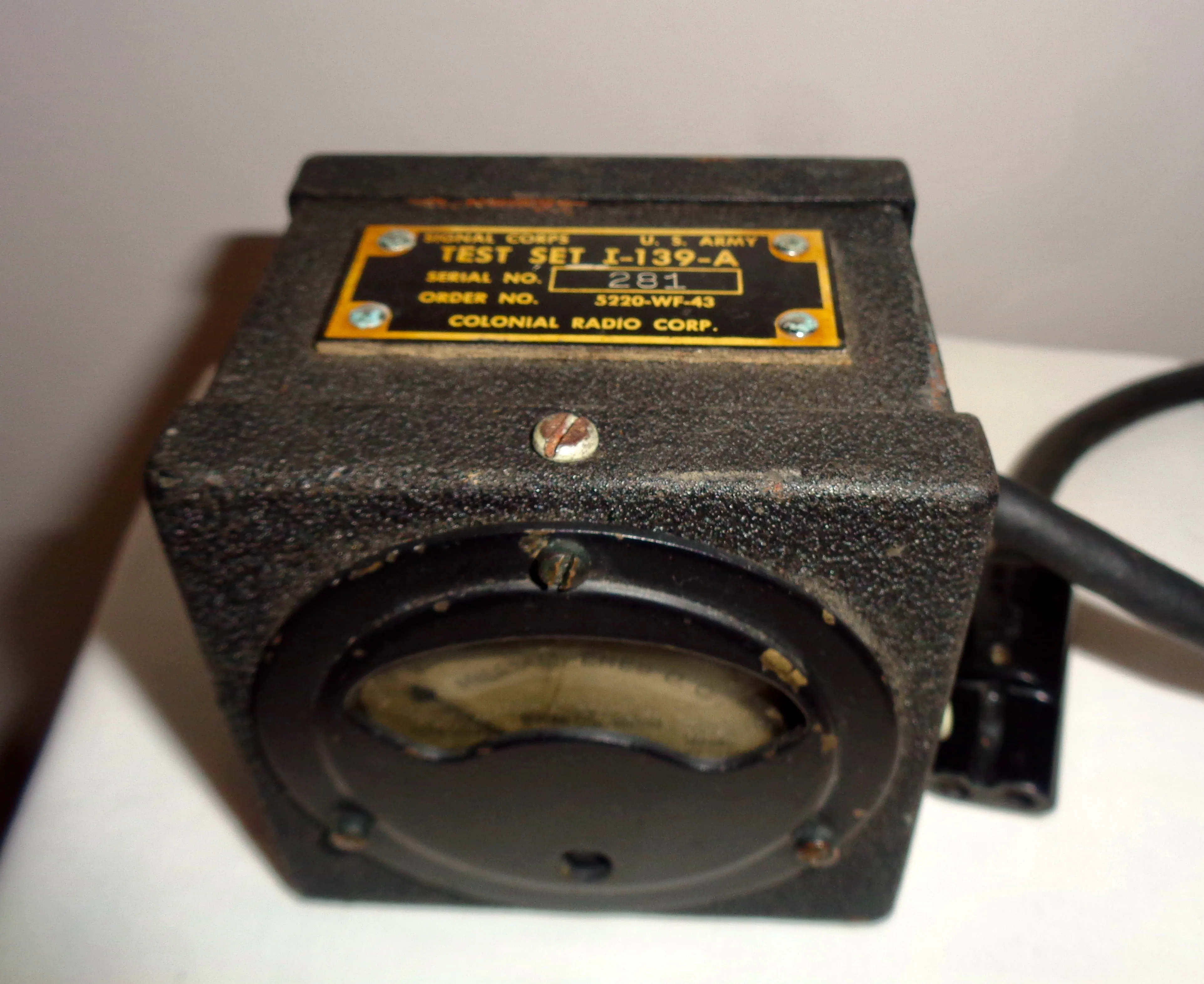 WW2 US Army Signal Corps Milliammeter Test Set I-139-A