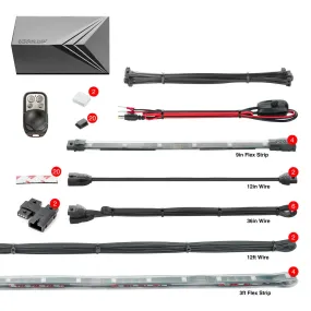 XKGlow Boat Led Accent Light Kit Multi-color w/ Remote Control - 8pc or 12pc Kit