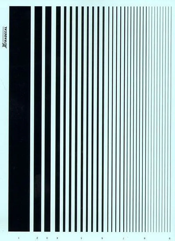Xtradecal XPS1 Parallel Stripes Black Decals Multi Scale