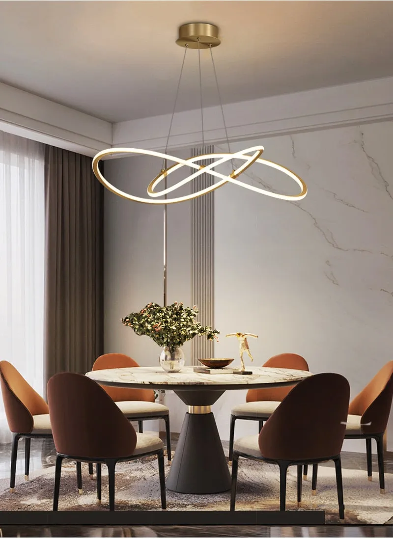 YLK Creative design brief style gold hanging light fixture home decor