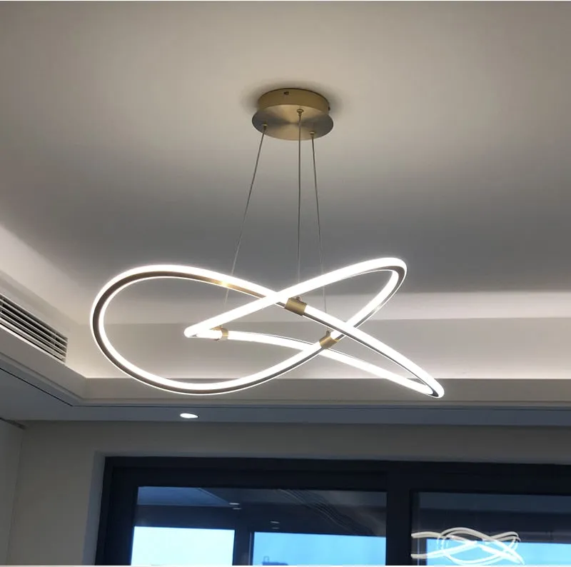 YLK Creative design brief style gold hanging light fixture home decor