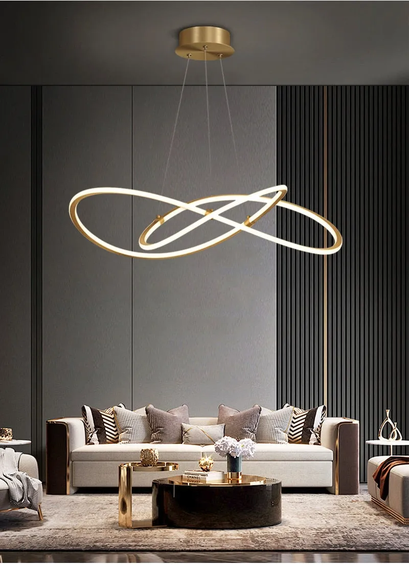 YLK Creative design brief style gold hanging light fixture home decor