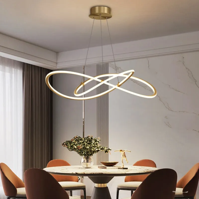 YLK Creative design brief style gold hanging light fixture home decor
