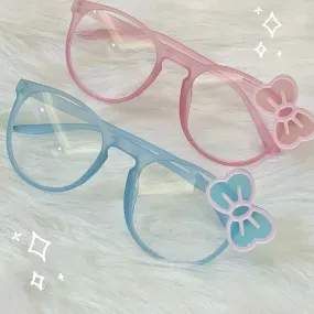 Yume Kawaii Blue/Pink Bow Frame Glasses
